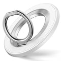 SYNCWIRE Magnetic Phone Ring Holder for MagSafe, 360° Rotation Cell Phone Grip Stand Finger Ring Kickstand Two-Sided Magnet Compatible with iPhone 17 Pro Max 16 15 14 13 12 MagSafe Accessories - color: Single Ring-1PCS-White