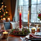 12-Pack Glass Hurricane Candle Holders - 13.78" Tall Clear Open-Ended Cylinders for Pillar Candles - Includes 2.36" Taper Candlestick Holders - Wedding, Event & Home Decor Centerpieces