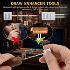 XIFEI 8-in-1 Desktop Cigar Lighter with Straight V-Cut Cutter, 3 Ashtrays, 3 Draw Enhancer Tools, 2 Stands, Cigar Punch, 4 Jet Flame Butane Torch Lighters, Luxury Accessories Gift Set (Silver) - color: Silver