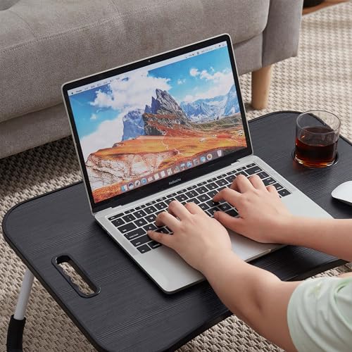 Laptop Bed Tray Table, Adjustable Laptop Stand, Portable Lap Desks with Foldable Legs, Reading Desk for Sofa Couch Floor - Large - size: Large