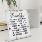 Friendship Signs for Women Friends, Friend Birthday Gift Ideas Office Gifts for Friends Sisters Coworkers Decorations On Shelf Table Desk for Living Room Bedroom Home Office dksg11 - style: Friendship Gift