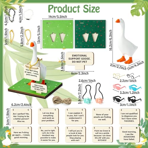 WATINC Magnetic Goose Key Holder - 27PCS 7inch Cute Desk Goose Statue Sculpture Decor with Detachable Outfits, Funny Desktop Key Holder Table Organizer with Base Signs for Entryway Housewarming Gift