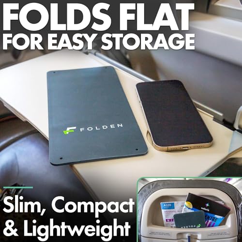 Flight Flap Airplane Phone Holder, Flexible Cell Phone Holder, Folding Cellphone Stand for Desk, Bed, Office, Treadmill - Airplane Gadgets for Long Travel Accessories - Plane Essentials (Silicone) - color: Silicone, size: Large