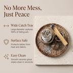 Palo Santo Sticks Holder, Multi-Purpose Handmade Ceramic Incense Burner for Palo Santo Incense Sticks, Sage Holder for Burning, Ash Catcher Tray for Meditation Yoga Room-Brown White - color: Brown White