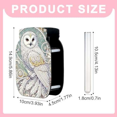 5D Diamond Painting Kit Vase, Halloween DIY cat and Pumpkin Diamond Art for Adult Beginners Acrylic Special Shaped Double-Sided Vase Handmade Crafts, Suitable for Home Living Room Desktop Decoration - color: Owl