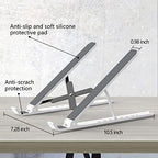 Laptop Stand for Desk, Adjustable Laptop Riser Foldable Portable Laptop Holder, Ventilated Cooling Notebook Stand for 10-15.6” Laptop,Tablet-White - color: White