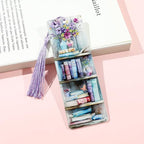 Colorful Art Flower Bookshelf Bookmark - Romantic Artsy Vibe Bookmarks, Perfect Reading Gift for Book Lovers, Bookworms and Friends (2pcs/Set B) - style: 2pcs/set B