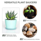 12Pcs Clear Plant Saucer, 6 8 10 Inch Durable Plastic Plant Tray, Round Plant Pot Saucers, Drip Tray for Indoor and Outdoor Garden, Red - color: Red(6" 8" 10")
