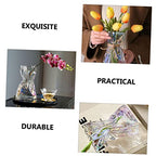 Alipis Glass Floral Vase Abstract Art Large Size Home Decor Centerpiece for Table