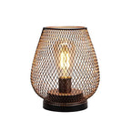 JHY DESIGN Metal Cage LED Lantern Battery Powered Cordless Accent Light with LED Great for Weddings Parties Patio Events for Indoors Outdoors - style: Single bronze egg