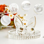 H&D HYALINE & DORA 4 Inch Butterfly Ring Holder Dish Butterfly Gifts for Women Glass Rings Tray Wedding Ring Holder Engagement Gifts - color: Butterfly