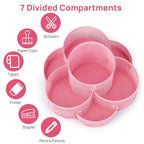 Topwey Pink Pen Holder for Desk, Rotating Pencil Holder, Cup Holder for Desk Office, Pen Organizer - color: Pink