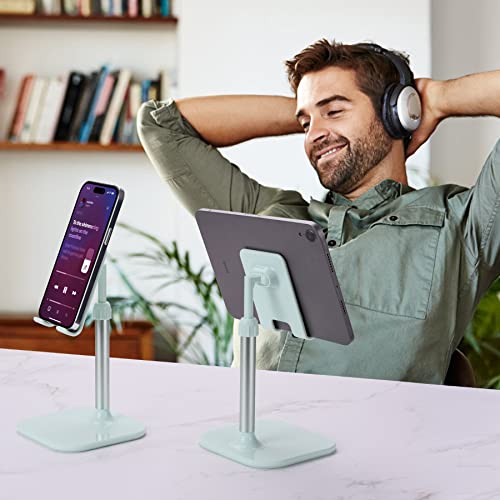 Doboli Cell Phone Stand, Phone Stand for Desk, Phone Holder Stand Compatible with iPhone and All Mobile Phones Tablet, Gifts for Adults Women Men Mom Wife, Turquoise - color: Turquoise