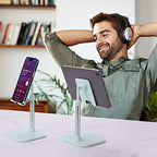 Doboli Cell Phone Stand, Phone Stand for Desk, Phone Holder Stand Compatible with iPhone and All Mobile Phones Tablet, Gifts for Adults Women Men Mom Wife, Turquoise - color: Turquoise