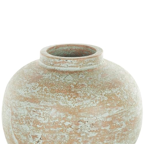 Deco 79 Ceramic Decorative Vase Antique Style Textured Patina Centerpiece Vase, Flower Vase for Home Decoration 11" x 11" x 12", Brown - color: Brown, size: 11" x 11" x 12"
