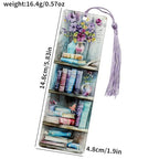 Colorful Art Flower Bookshelf Bookmark - Romantic Artsy Vibe Bookmarks, Perfect Reading Gift for Book Lovers, Bookworms and Friends (2pcs/Set B) - style: 2pcs/set B