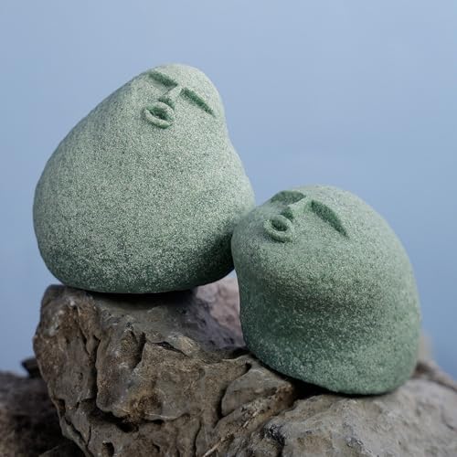 Cute Stone Primitive Man Figurine: Funny Stoneman Statue for Outdoor Decor, Carving Face Garden Home Decoration Fish Tank Ornament - Set of 3 - style: Set of 3