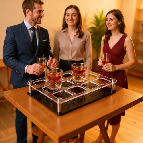 12 Shot Holder Tray Acrylic Shot Tray Clear Wine Glass Organizer Wine Display Holder Cups Display Accessories for Party, Bar, Club,Square Hole: 1.96 Inch - style: 1.96 inch square hole - 3x4 arrangement (12 Holes)