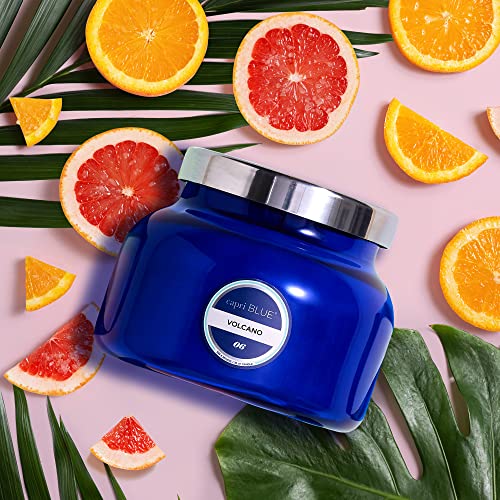 Capri Blue Volcano Scented Candles - Luxury Glass Jar Candles for Home Scented with Tropical Fruit & Sugared Citrus - Soy Wax Blend - Blue Color (19 oz) - color: Blue, size: 19 oz