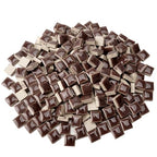300g / 200 Pieces Ceramic Mosaic Tiles for Crafts,Versatility Square Mosaic Tiles Ceramic for Bathroom Kitchen DIY Art Projects,0.47in Square Glass Tiles for Jewelry Making, Chocolate - color: Chocolate