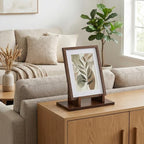 RattanView 1 Pcs Wood Plate Stand for Display 7.8 Inch Plate Holder Display Frame Picture Photo Card Tabletop Decorative Stand - size: 7.8 Inch