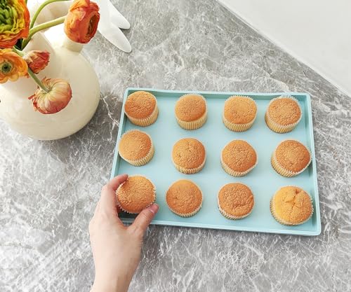 Blue Serving Tray (11.8 x 8.7 inch) for Serving Accessory, Spa, Coffee, Drinks, Wine, Tea, Bar, Party, Seasoning, Perfume and Display Use. - color: Blue-1 Tray, size: 11.8" x 8.7" x 0.8"