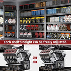 67" W Garage Shelving Heavy Duty, 18" D Garage Shelves, 78" H Adjustable Storage Shelving Unit, 5 Tier Commercial Metal Shelves for Warehouse, Basement, Shop, 67" W x 18" D x 78" H - size: 68"Wx18"Dx78"H | 5 Tier