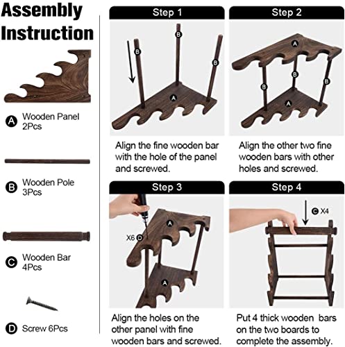 TOPNEW 4 Tier Wooden Bracelet Holder, Scrunchie Bangle Watch Necklace Display Storage Jewelry Holder Stand Display Organizer, Brown - color: 4 Tier Brown