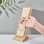 Necklace Display Stands for Selling Necklace Holder Necklace Display Storage Jewelry Display Storage Set 3PCS (Beige) - color: Beige