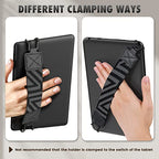MoKo Security Hand-Strap for 9-11 Inch Tablet, iPad Pro/Air/Kindle Fire HD/Samsung, High-Elasticity Versatile Hand Strap Lightweight Finger Grip Holder, Black - color: Black, style: Patterned Strap