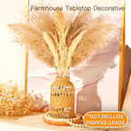 ZENS Wicker Boho Vase Set of 2, Glass Flower Vase with Hand Woven Rattan Cover for Pampas Grass, Artistic Boho Country Vases for Fall Flower Decor, Home Table Centerpiece, Farmhouse Decorative - size: 2