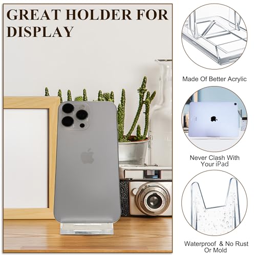 28 Pack Clear Acrylic Adjustable Desktop Book Stand & Display Easel for Tablet Phone Clutch Bag Plate Artwork Magazine Picture Comic Album CD Postcard - Home Office Back to School