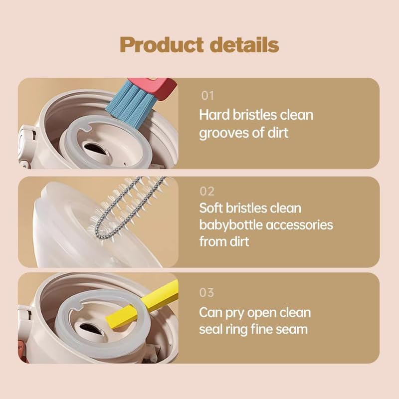 3 in 1 Cup Lid Gap Cleaning Brush, Multifunctional Bottle Brush, Cup Lid Gap Cleaner, Home Kitchen Crevice Cleaning Brush Tools (Green) - color: A-green
