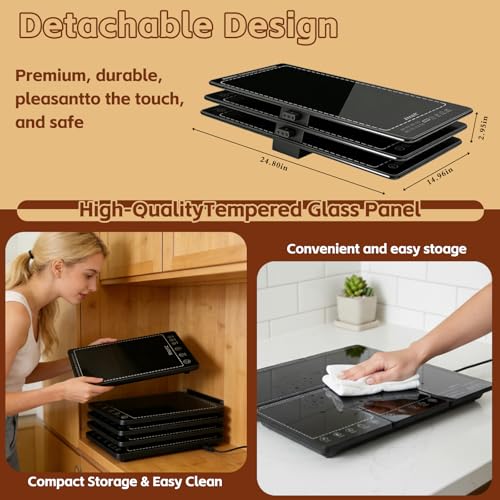 Electric Warming Tray, 3-in-1 Food Warmers for Parties Buffet with 10 Temp Settings and Timer, 25"x15" Glass Surface Warming Mat for Food, Warming Tray for Parties Buffet,Gatherings - size: Extendable-25x15Inch