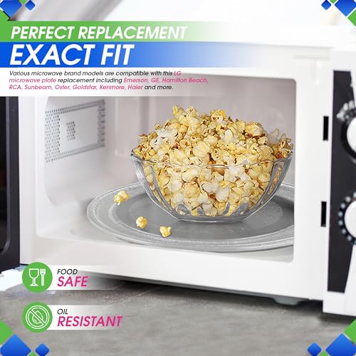 Microwave Plate Replacement for 12” W10337247 W11367904 Whirlpool Microwave Glass Plate - Rotating Oven Microwave Turntable Plate - Spinning Dish Tray Turntables For Better Reheating and Cooking - size: 12"