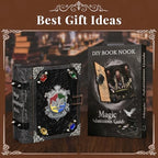 CCCDF Magic Book Nook Kit - DIY Miniature House Dollhouse Kit for Adults, Booknook Tiny House Bookshelf Decor 3D Wooden Puzzle, Gifts for Family, Friends (Magic Admissions Guide) - style: Magic Admissions Guide