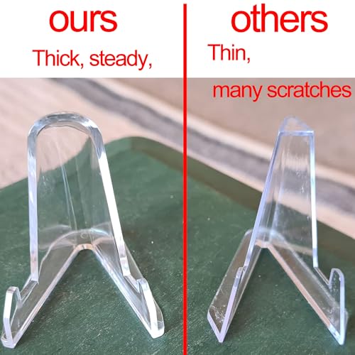 24 Packs Thickened edition (2.3 Inch) Acrylic Card stands, Card Holder Display Stand,Coin Display stand, for Display Magnetic Card Holder,Challenge Medals, Baseball Cards, Sports Cards, Trading Cards - size: 24 PCS / 2.3"