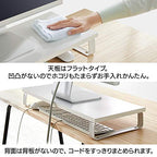 Iris Ohyama MNS-590 Monitor Stand, Display Stand, Monitor Stand, Desk Stand, Computer Stand, PC, Keyboard Storage, Printer Stand, White/Black, Width 23.2 x Depth 9.8 x Height 3.4 inches (59 x 25 x 8.6 cm)