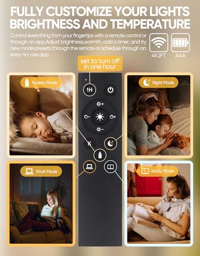 PARTPHONER Floor Lamp Glass Display Shelf with Remote/APP Control, Dimmable LED Floor Lamp with Shelves, Open Display Cabinet, Color Temp Control (2700K-6000K), Oak Gray - color: Gray