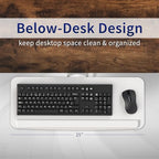 VIVO Adjustable 25 x 10 inch Computer Keyboard and Mouse Platform Tray Ergonomic Under Table Desk Mount Drawer Underdesk Shelf, White, MOUNT-KB03W - color: White, size: 25"