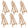 U.S. Art Supply 18" Large Tabletop Display Easel - Beechwood Artist A-Frame Display Stand, Wooden Easel for Painting, Canvas Stand, (Pack of 6) Classrooms Events Photo Picture Sign Holder - style: 18" - Pack of 6