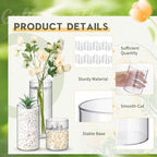 Nuogo 36 Pcs Plastic Cylinder Vases Tall Plastic Flower Vases for Centerpieces Hurricane Candle Holder for Home Wedding Office Party Formal Dinners Decorations (4''/6''/8'')