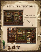 Cutefun Book Nook Kit - DIY Miniature Coffee Shop Booknook Kits for Adults and Teens, 3D Wooden Puzzle Bookend Bookshelf with LED Light, Creative Crafts Gifts for Book Lovers (Corner Coffee Shop) - style: Corner Coffee Shop