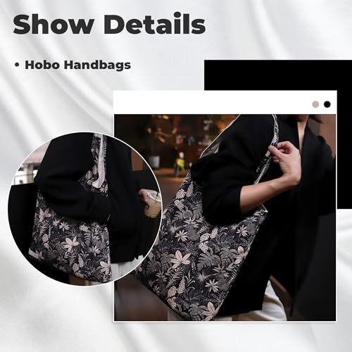 DGAZ Designer Shoulder Bags for Women, Luxury Tote Bag with Zipper, Large Shoulder Hobo Bags - color: Dark Fragrance