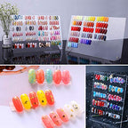 BetterJonny 1PCS Transparent Acrylic Nail Art Display Holder, 50PCS Stand With 3M Double Sided Tape for Professional Salon False Sample Display - color: transparent