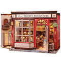 Fsolis Book Nook Kit - DIY Miniature Kit for Adults Tiny House Booknook British Style Bookshelf 3D Wooden Puzzles Gifts for Women Readers Book Lovers (Thames Bookstore) - style: Thames Bookstore
