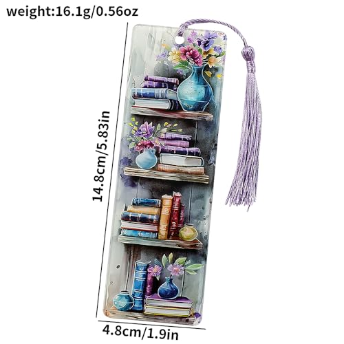 Colorful Art Flower Bookshelf Bookmark - Romantic Artsy Vibe Bookmarks, Perfect Reading Gift for Book Lovers, Bookworms and Friends (2pcs/Set A) - style: 2pcs/set A