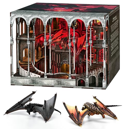 MiniCity Book Nook Kit, DIY Miniature House Kit for Adults, Teens and Beginners, Dollhouse Booknook Library Tiny House Bookshelf Decor 3D Wooden Puzzle, Gifts for Family, Friends (Ember Castle) - style: Ember Castle