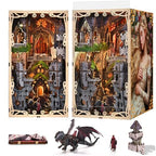 MiniCity Book Nook Kit for Adults, DIY 3D Wooden Puzzle Booknook Bookshelf Insert Decor with LED Light and Dust Cover (Sleeping Beauty) - style: Sleeping Beauty