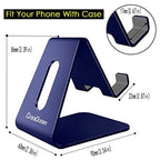 CreaDream Cell Phone Stand, Cradle, Holder,Aluminum Desktop Stand Compatible with Switch, All Smart Phone, iPhone 11 Pro Xs Max Xr X Se 8 7 6 6s Plus SE 5 5s-Navy Blue - color: Navy Blue